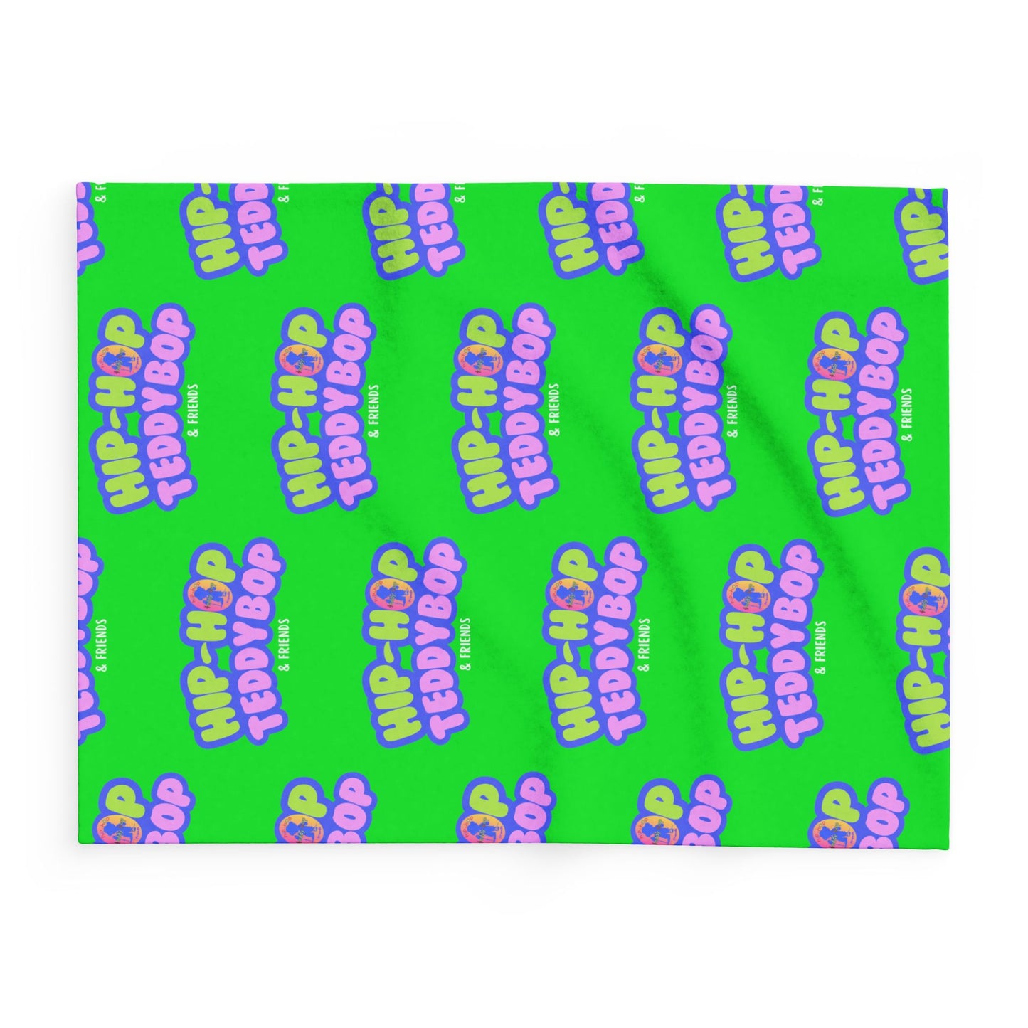 Hip-Hop Teddy Bop & Friends Logo Arctic Fleece Blanket