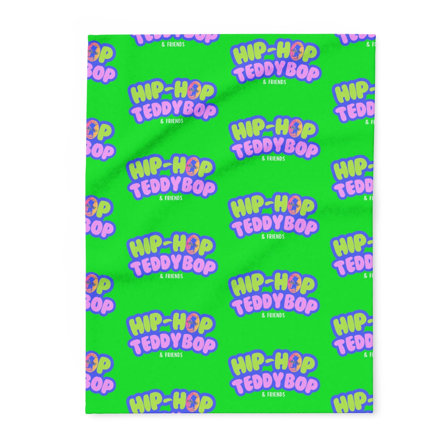 Hip-Hop Teddy Bop & Friends Logo Arctic Fleece Blanket