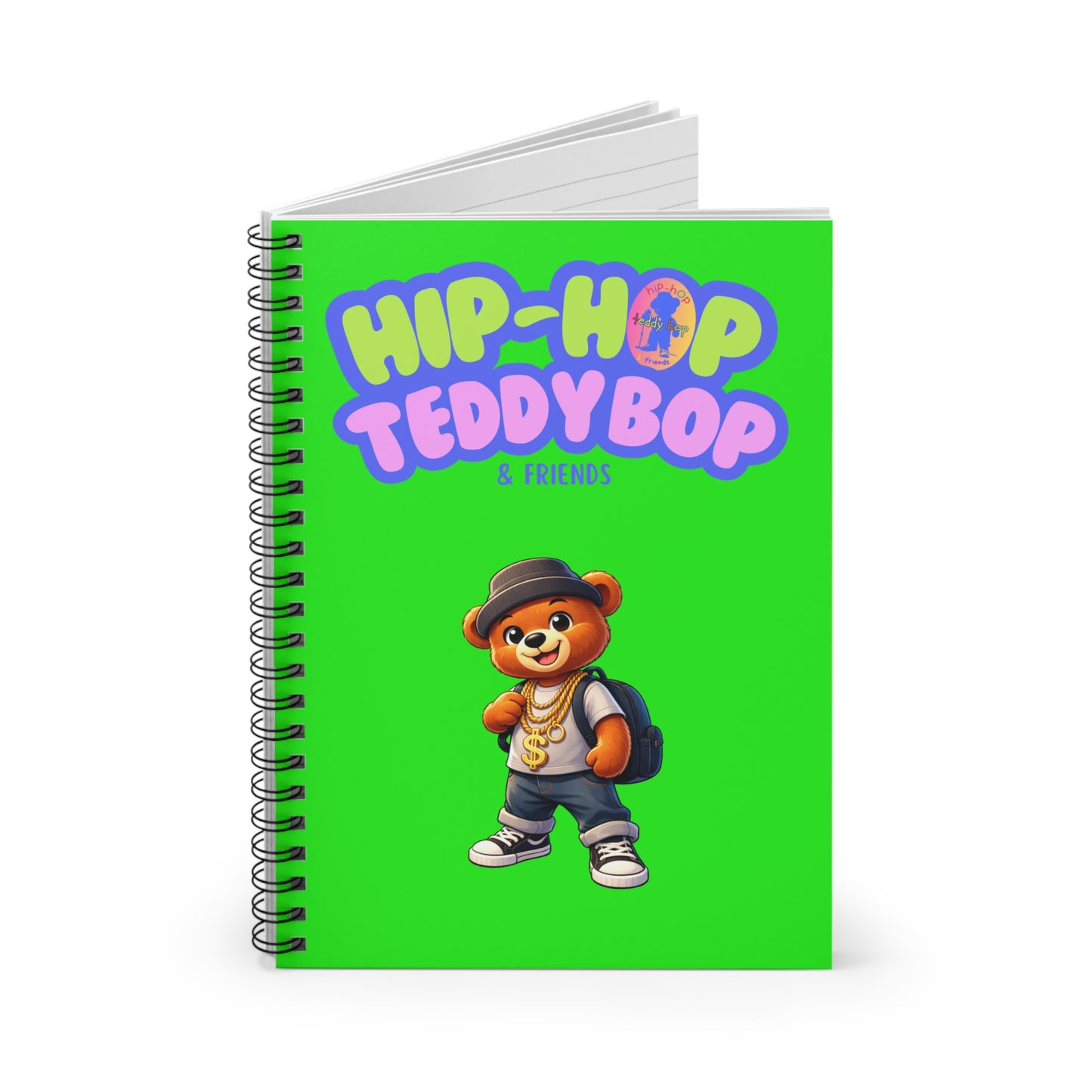 Hip-Hop Teddy Bop Rhymebook (Spiral Notebook)