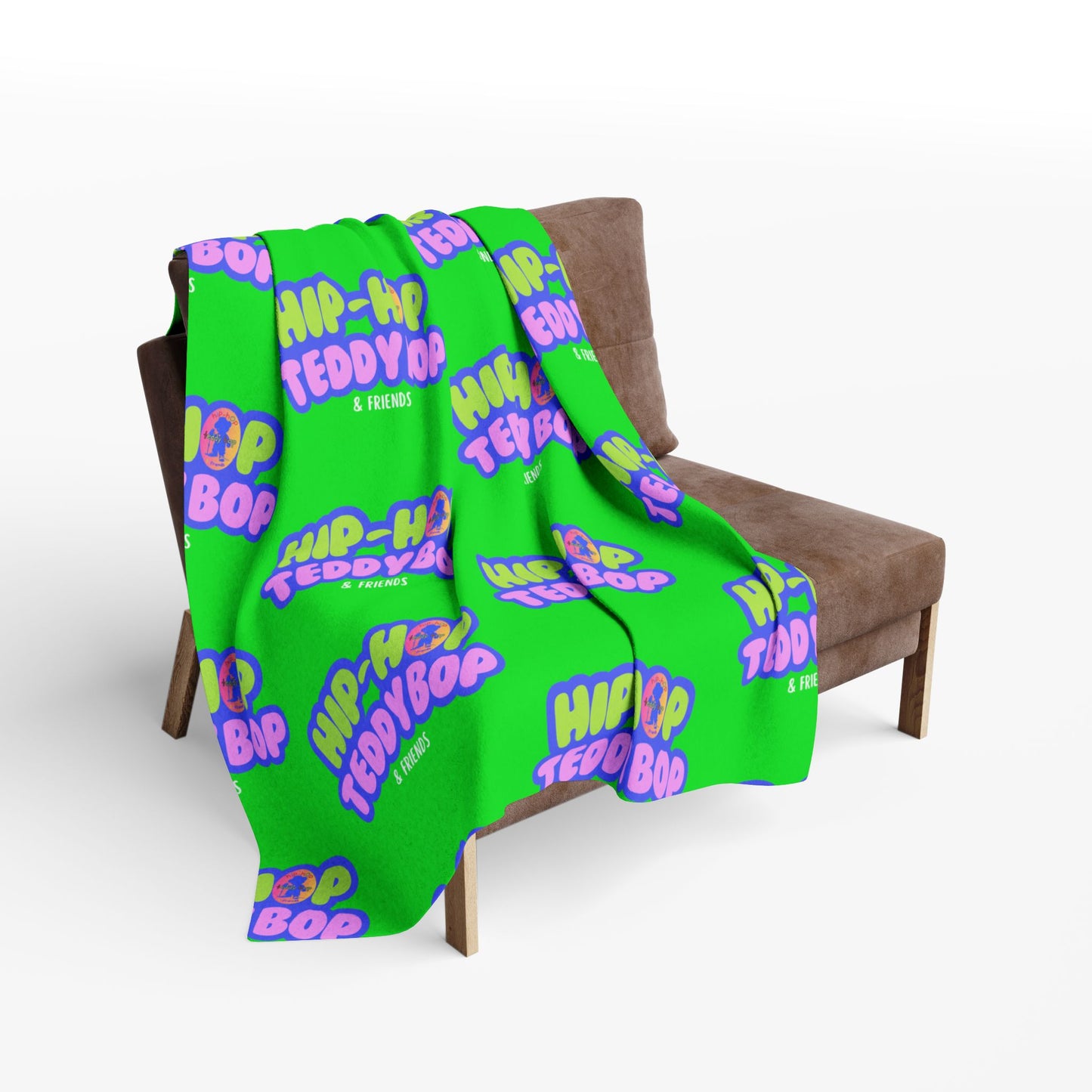 Hip-Hop Teddy Bop & Friends Logo Arctic Fleece Blanket