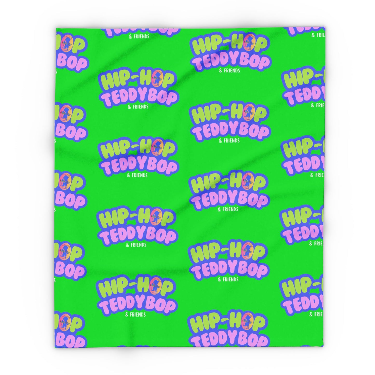 Hip-Hop Teddy Bop & Friends Logo Arctic Fleece Blanket