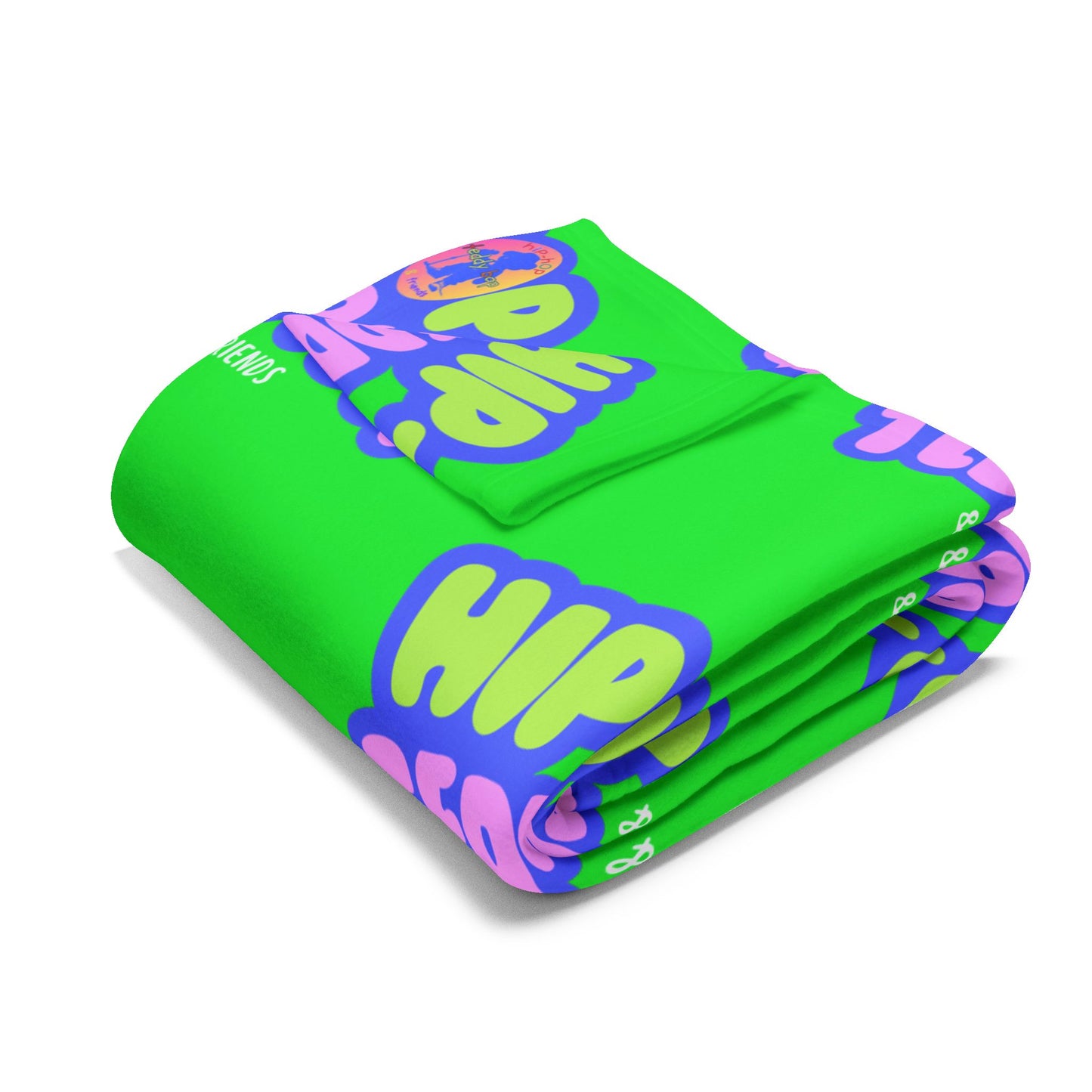 Hip-Hop Teddy Bop & Friends Logo Arctic Fleece Blanket