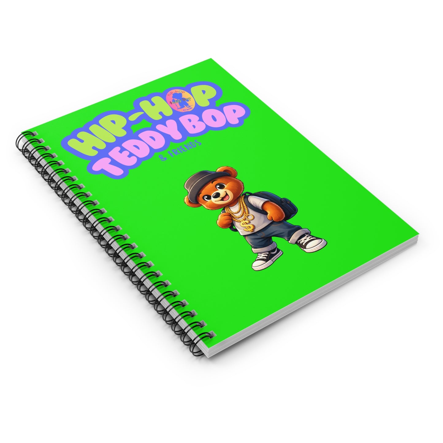 Hip-Hop Teddy Bop Rhymebook (Spiral Notebook)