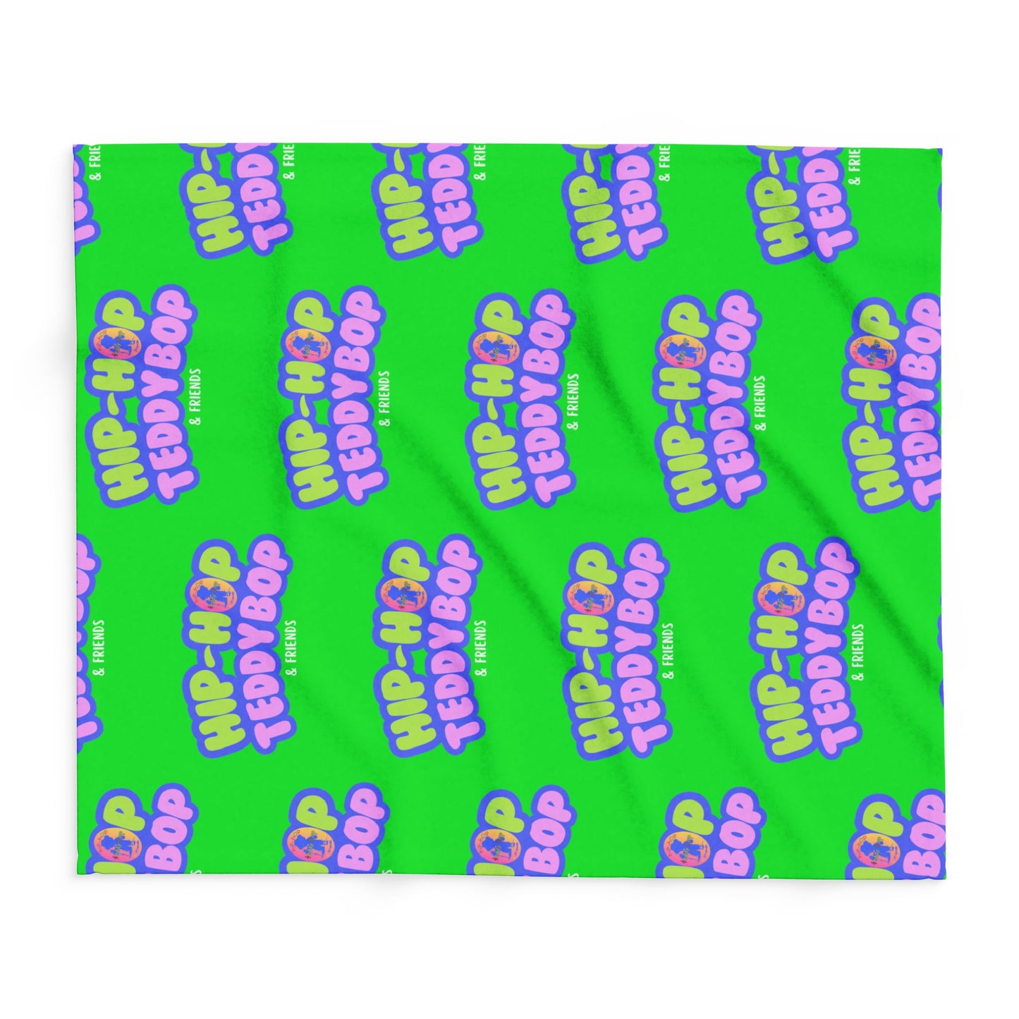 Hip-Hop Teddy Bop & Friends Logo Arctic Fleece Blanket