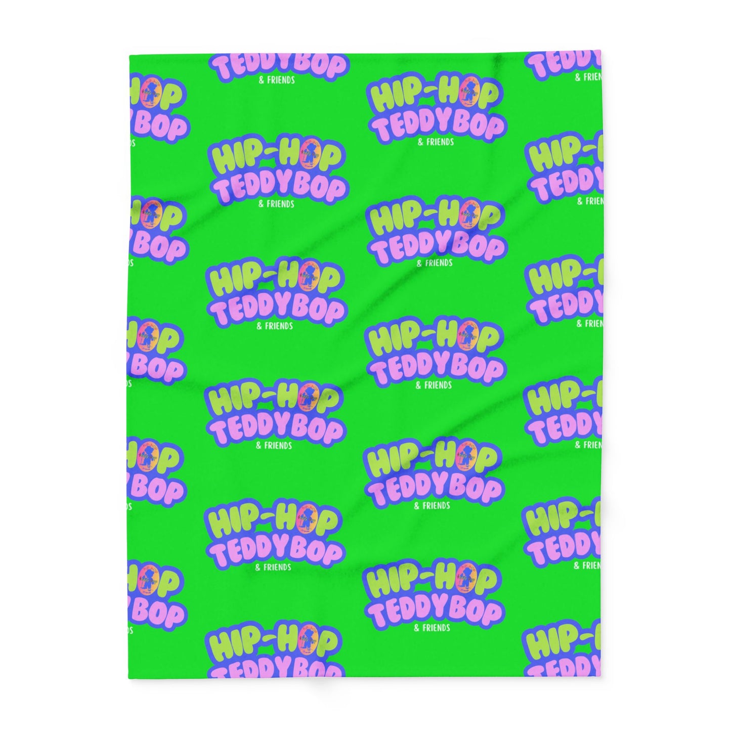 Hip-Hop Teddy Bop & Friends Logo Arctic Fleece Blanket
