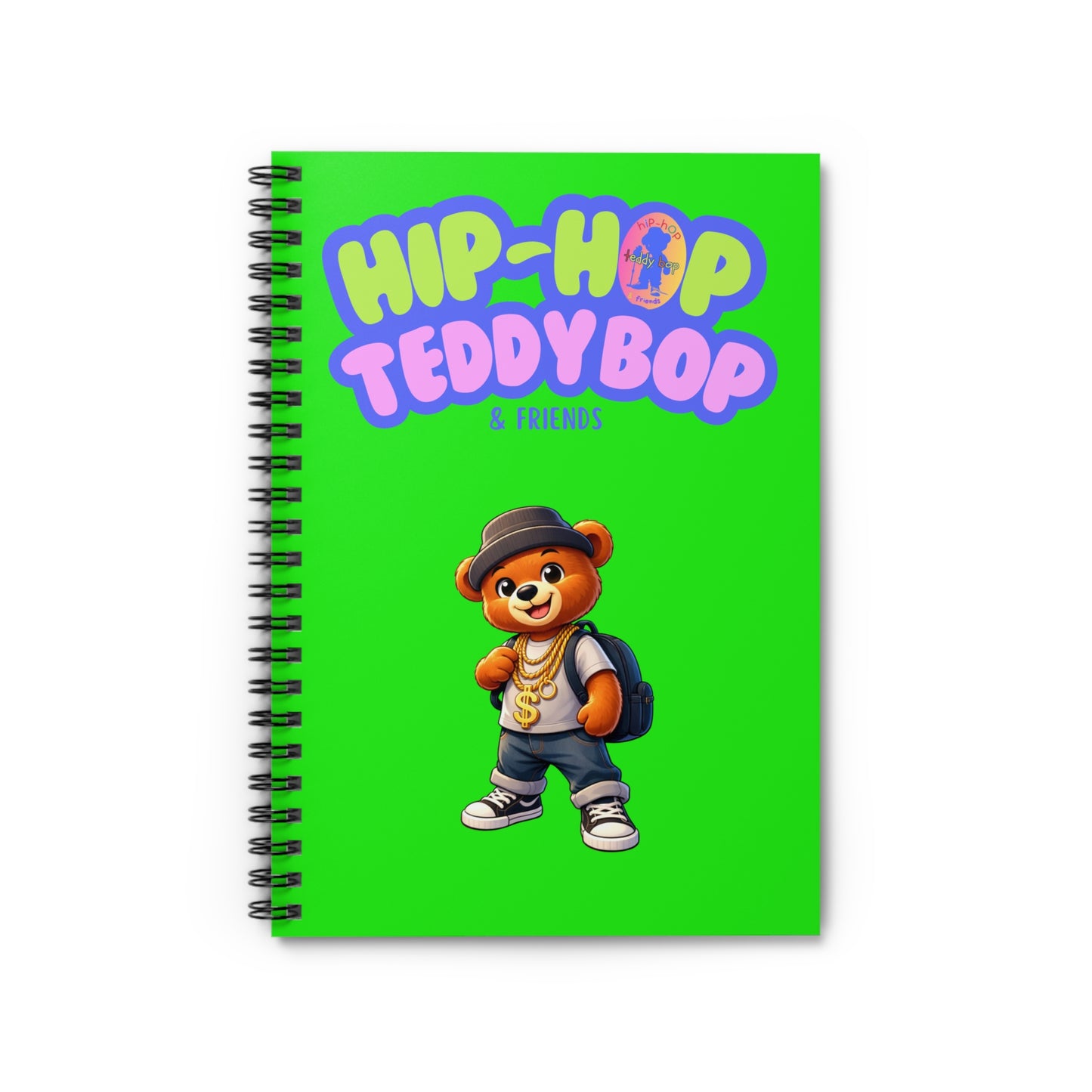 Hip-Hop Teddy Bop Rhymebook (Spiral Notebook)