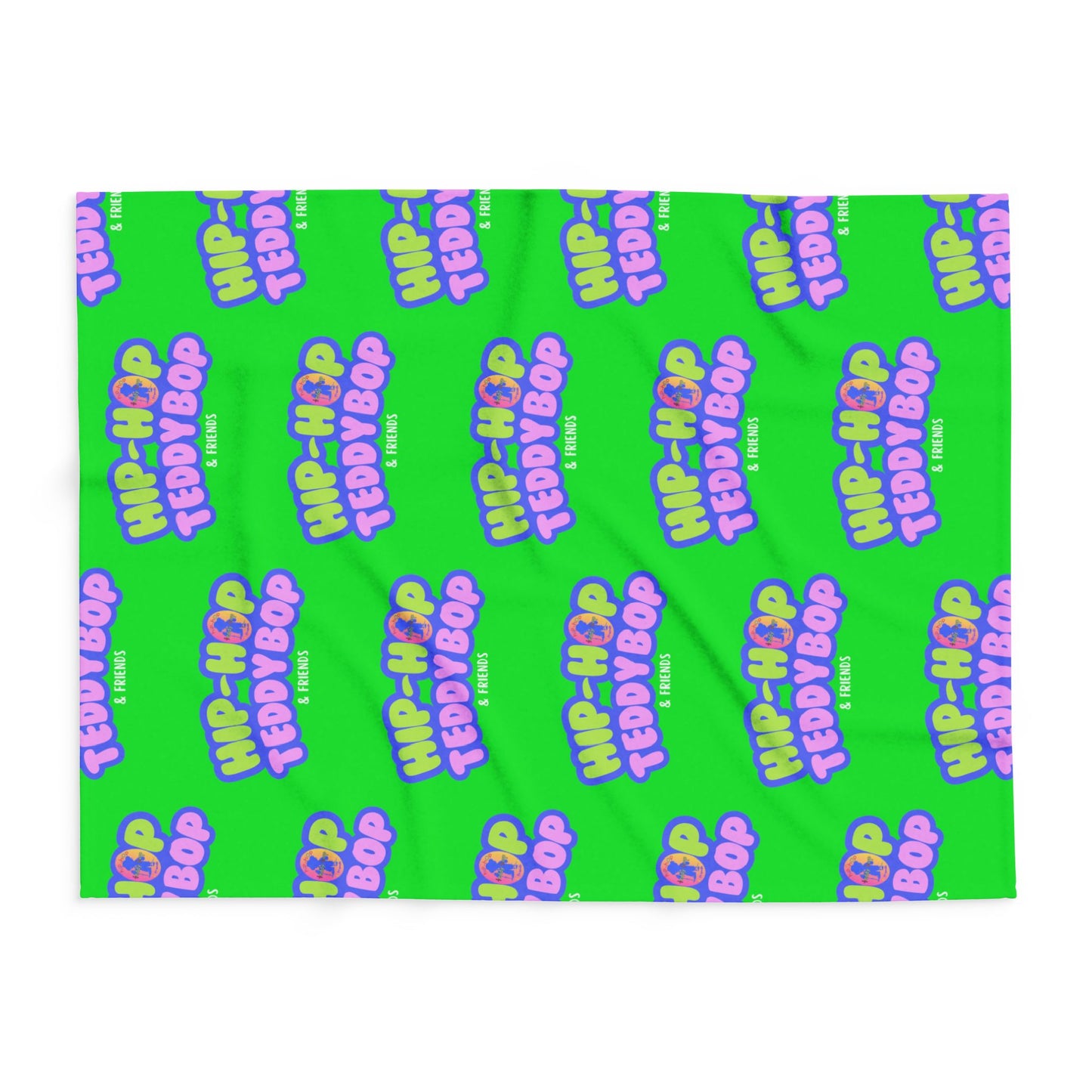 Hip-Hop Teddy Bop & Friends Logo Arctic Fleece Blanket