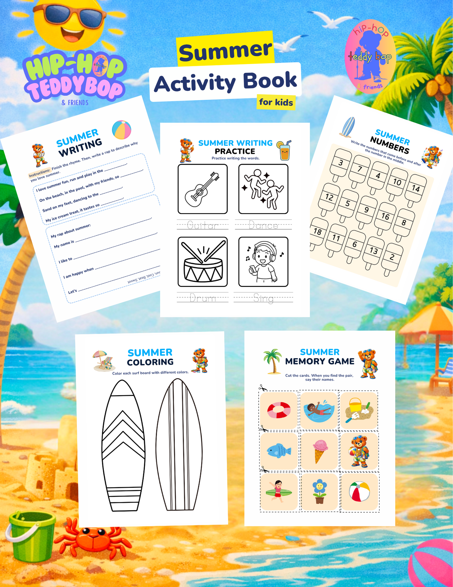 BULK ORDERING - Summer Activity Book For Kids Ages 4-8
